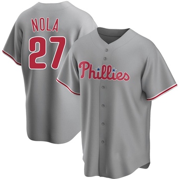 Aaron Nola Phillies stripes jersey Fanatics #A786393