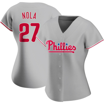 Women Philadelphia Phillies Aaron Nola #27 White Replica 2020 Home Jersey –  The Beauty You Need To See