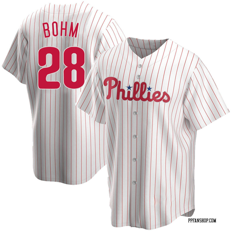 Philadelphia Phillies #28 Alec Bohm Men's Light Blue Cool Base Stitched  Jersey