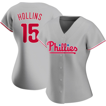 Dave Hollins Men's Philadelphia Phillies Throwback Jersey - Grey