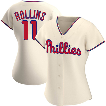 Men's Jimmy Rollins Philadelphia Phillies Name and Number Banner Wave T- Shirt - Navy