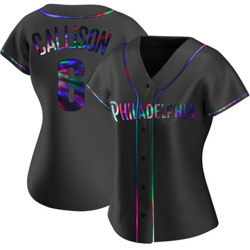 Replica Johnny Callison Women's Philadelphia Phillies Black Holographic Alternate Jersey