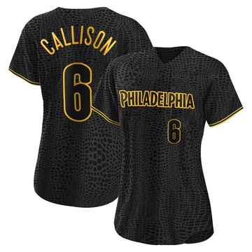 Replica Johnny Callison Women's Philadelphia Phillies Black Snake Skin City Jersey