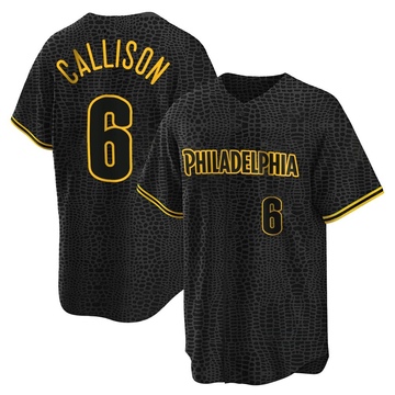 Replica Johnny Callison Youth Philadelphia Phillies Black Snake Skin City Jersey