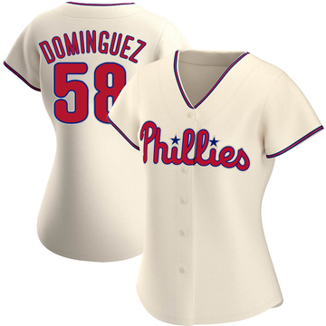 Men's Philadelphia Phillies Seranthony Domínguez Nike White Home Replica  Player Jersey